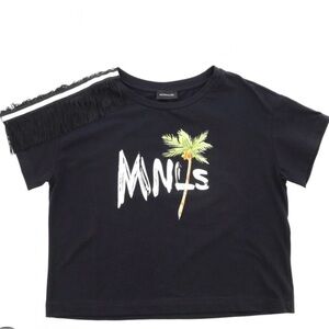 Monnalisa Palm Tree Fringe Shirt